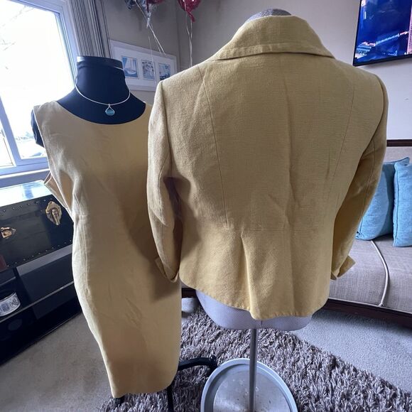 KASPER Separates Blazer Jacket Dress Suit Size 12 Linen Blend 2 Pc Set Career - Picture 8 of 13